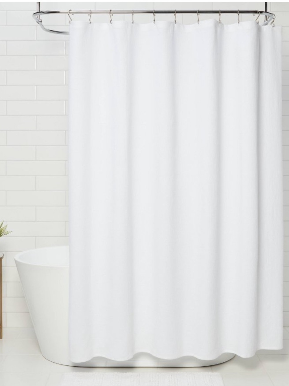 Diamond Matelesse Shower Curtain White - Threshold new